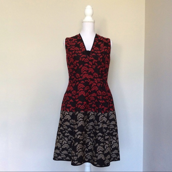 Etro Dresses & Skirts - ETRO Jacquard Floral Print Dipped Hem A-line Dress